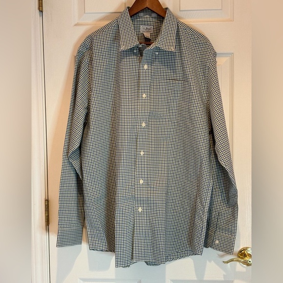 L.L.Bean 100%cotton  plaid men’s XL button down shirt - Picture 1 of 4